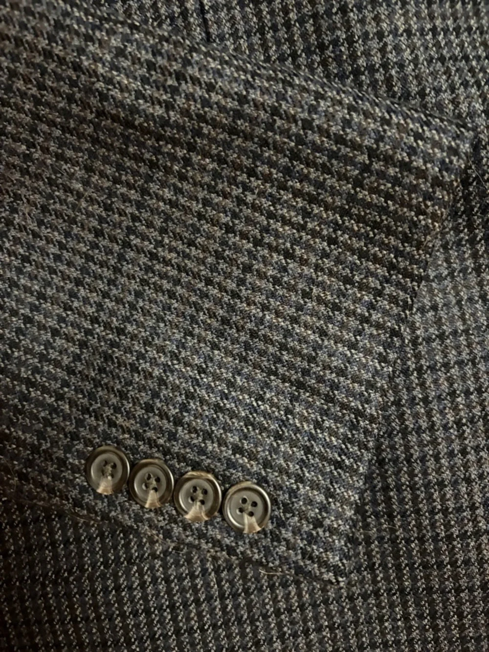 Chaps Wool 48L Men's Navy Bluish-Gray Check Sport Coat